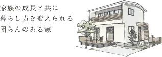 家族の成長と共に暮らし方を変えられる団らんのある家
